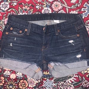 J.Crew 3” dark wash denim short with cuff